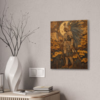 Golden Aztec Warrior Ceremony Canvas