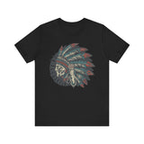 Vintage Native American Headdress Graphic Unisex T-Shirt