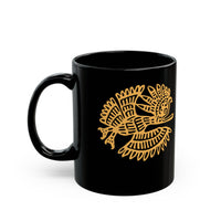 Celestial Mayan Bird Symbol Black Mug