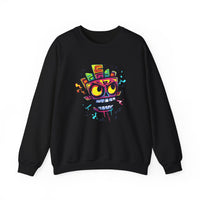 Cyber Aztec Skull Cartoon Style Unisex Sweatshirt