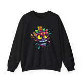 Cyber Aztec Skull Cartoon Style Unisex Sweatshirt