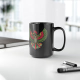 Pixel Art Quetzalcoatl Retro Boss Style Black Mug