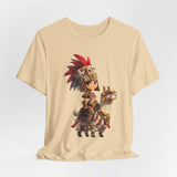 Chibi Inca Empress on Llama Unisex T-Shirt