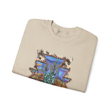 Aztec Turquoise Cactus Desert Landscape Unisex Sweatshirt