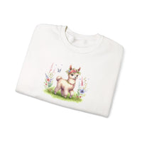 Baby Llama Inca Blossom Crown Unisex Sweatshirt