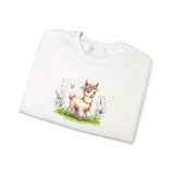 Baby Llama Inca Blossom Crown Unisex Sweatshirt