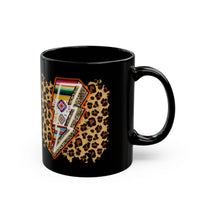 Wild Aztec Thunderbolt Illustration Black Mug