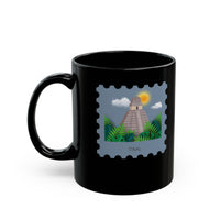 Stamp Tikal Guatemala Black Mug