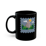 Stamp Tikal Guatemala Black Mug