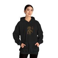 Warrior Shaman Tribal Glyph Gold Line Unisex Hoodie