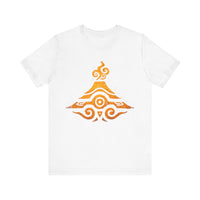 Tribal Volcano Spiral Smoke Glyph Style Unisex T-Shirt
