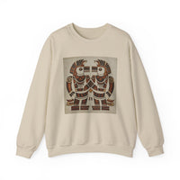 Twin Tribal Harmony Glyph Symmetrical Design Unisex Sweatshirt