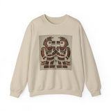 Twin Tribal Harmony Glyph Symmetrical Design Unisex Sweatshirt