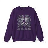 Obsidian Blade Warriors Aztec Glyph Style Unisex Sweatshirt