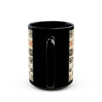Mayan Petroglyph Stamped Texture Black Mug