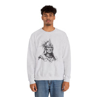 Inca Warrior Line Art Tribal Design Unisex Sweatshirt