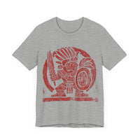 Pre-Hispanic Warrior Symbol Red Glyph Unisex T-Shirt