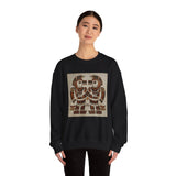 Twin Tribal Harmony Glyph Symmetrical Design Unisex Sweatshirt