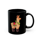Peru Culture Llama Graphic Black Mug