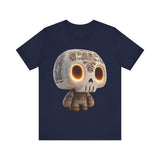 Glow-Eyed Aztec Skull Chibi Unisex T-Shirt