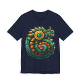 Colorful Quetzalcoatl Sun Serpent Glyph Style Unisex T-Shirt