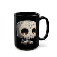 Adorable Tribal Aztec Skull Glow Black Mug