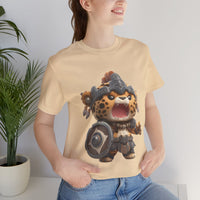 Chibi Mayan Jaguar Warrior Cartoon Style Unisex T-Shirt