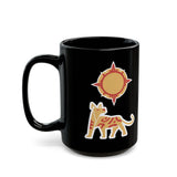 Xoloescuincle beneath the Sacred Sun Black Mug