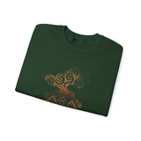 Tribal Volcano with Smoke Spirals Glyph Style Unisex Sweatshirt