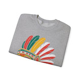 Aztec Feathered Skull Fiesta Illustration Unisex Sweatshirt