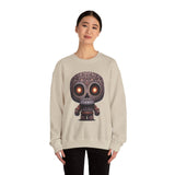 Tribal Glow Chibi Aztec Skull Unisex Sweatshirt