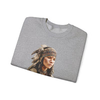 Inca Warrior Woman with Feathered Headdress Watercolor Unisex Sweatshirt