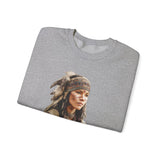 Inca Warrior Woman with Feathered Headdress Watercolor Unisex Sweatshirt