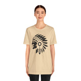 Tribal Warrior Headdress Emblem Illustration Unisex T-Shirt