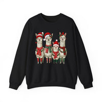 Inca Christmas Llama Family from the Andes Unisex Sweatshirt