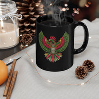 Pixel Art Quetzalcoatl Retro Boss Style Black Mug