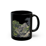 Ancient Palenque Mayan Ruins Black Mug