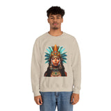 Aztec Royal Warrior Queen Portrait Illustration Unisex Sweatshirt