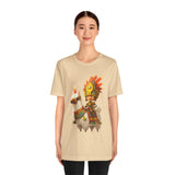 Cute Chibi Inca Warrior and Llama Cartoon Unisex T-Shirt