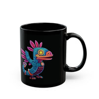 Colorful Aztec Lizard Black Mug