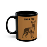 Sacred Inca Dog Illustration Black Mug