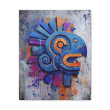Graffiti Aztec Feathered Serpent Street Art Canvas