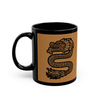 Dragon Aztec Illustration Black Mug