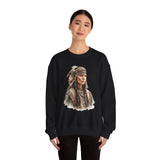 Inca Warrior Woman with Feathered Headdress Watercolor Unisex Sweatshirt