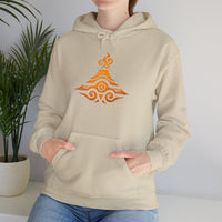 Tribal Volcano Spiral Smoke Glyph Style Unisex Hoodie