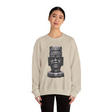 Mesoamerican Monolith Head Unisex Sweatshirt