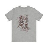 Aztec Warrior Woman Jaguar Spirit Sketch Unisex T-Shirt