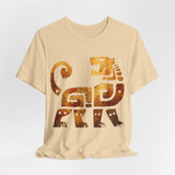 Aztec Jaguar Warrior Glyph Symbol Unisex T-Shirt