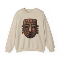 Ancient Andean Tribal Mask Stylized Face Unisex Sweatshirt