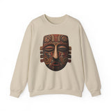 Ancient Andean Tribal Mask Stylized Face Unisex Sweatshirt